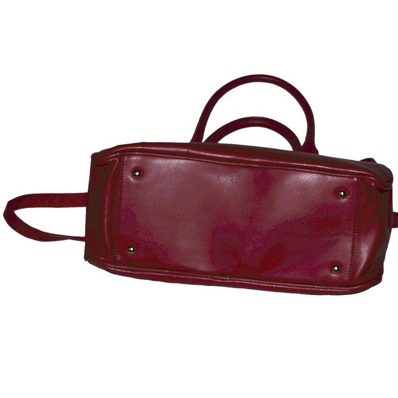Holiday Group Inc - David Jones Vegan Patent Leather Red Handbag - Picture 9 of 13
